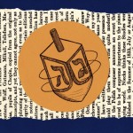 Chanukah card (Dreidel)