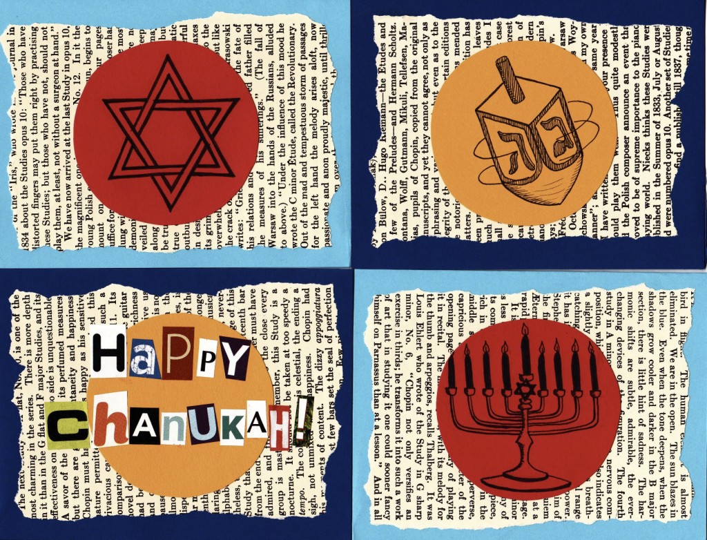 Chanukah cards (set of 4)